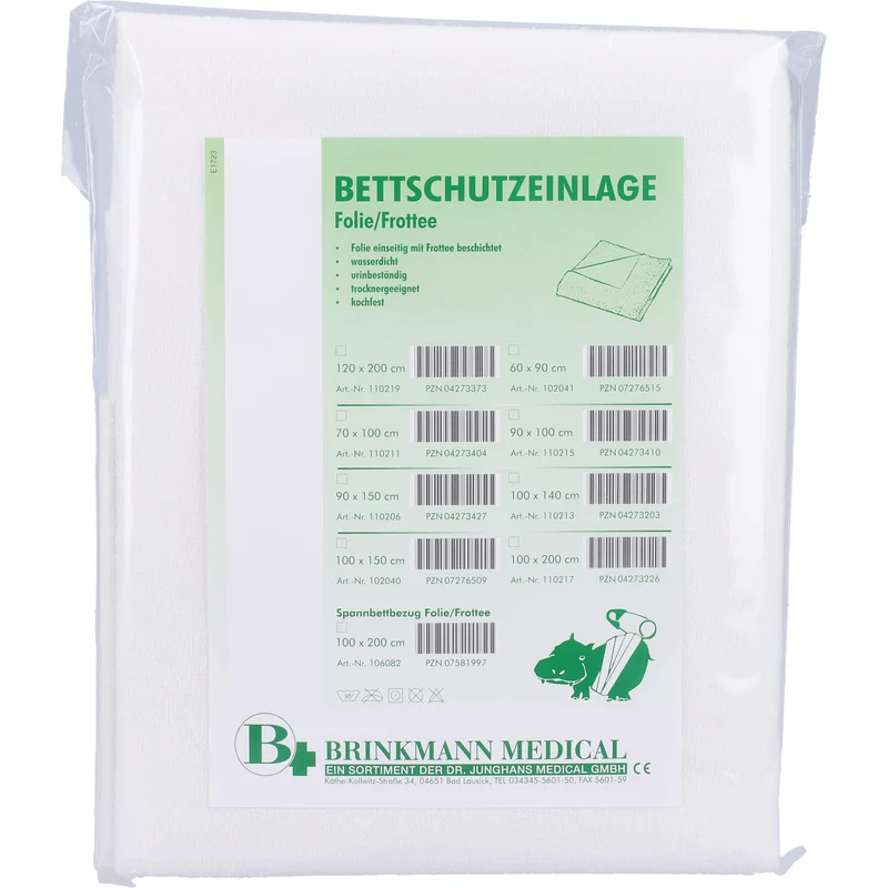 Bettschutzeinlage Folie/Frottee 100x150cm, 1 St