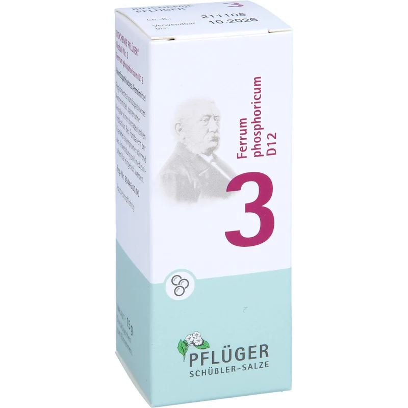 Biochemie Nr.3 Ferrum phosphoricum D12 Pflüger Globuli, 15 g GLO