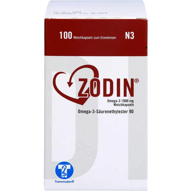Zodin® Omega-3 1000 mg Weichkapseln, 100 St WKA