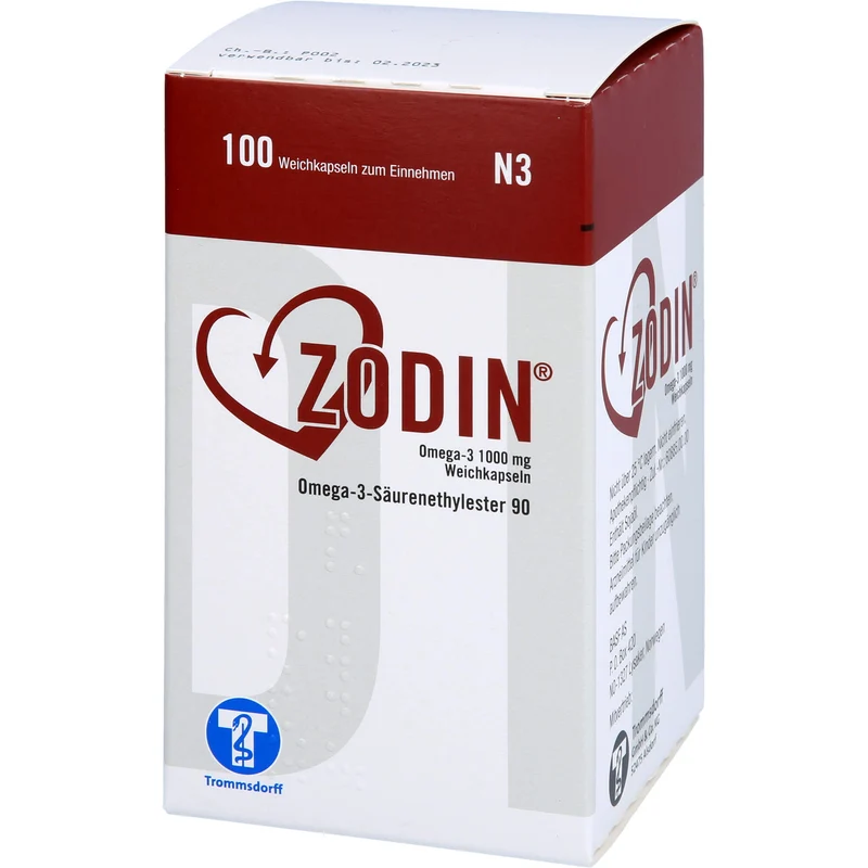 Zodin® Omega-3 1000 mg Weichkapseln, 100 St WKA