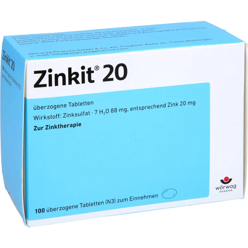 Wörwag Zinkit 20 Tabletten zur Zinktherapie, 100 St. Tabletten
