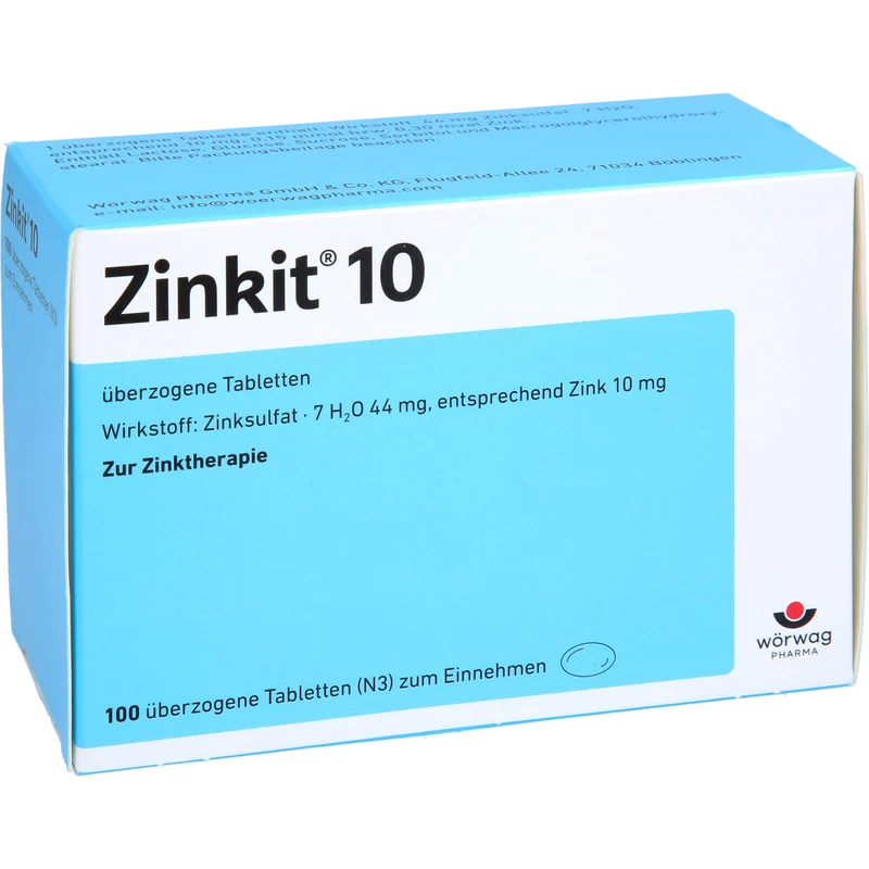 Wörwag Zinkit 10 Tabletten zur Zinktherapie, 100 St. Tabletten