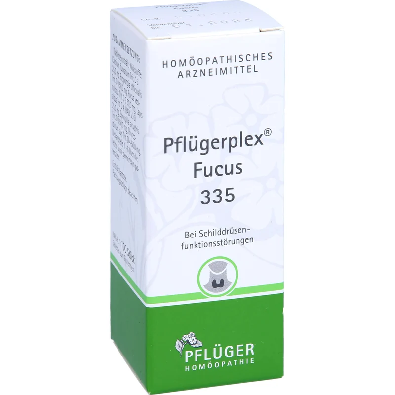 Pflügerplex Fucus 335 Tabletten bei Schilddrüsenfunktionsstörungen, 100 St. Tabletten