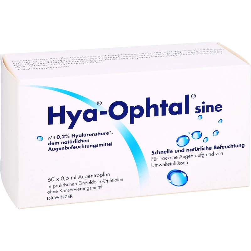Hya-Ophtal Lösung zur Erfrischung und Befeuchtung, 60 St. Lösung