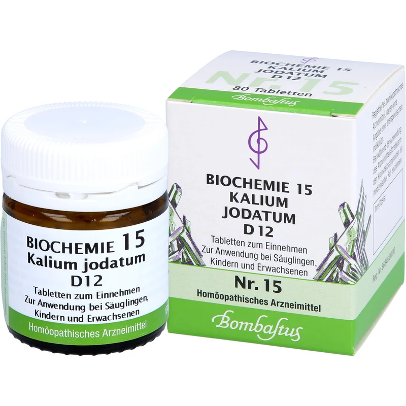 Biochemie 15 Kalium jodatum Bombastus D12 Tbl., 80 St TAB