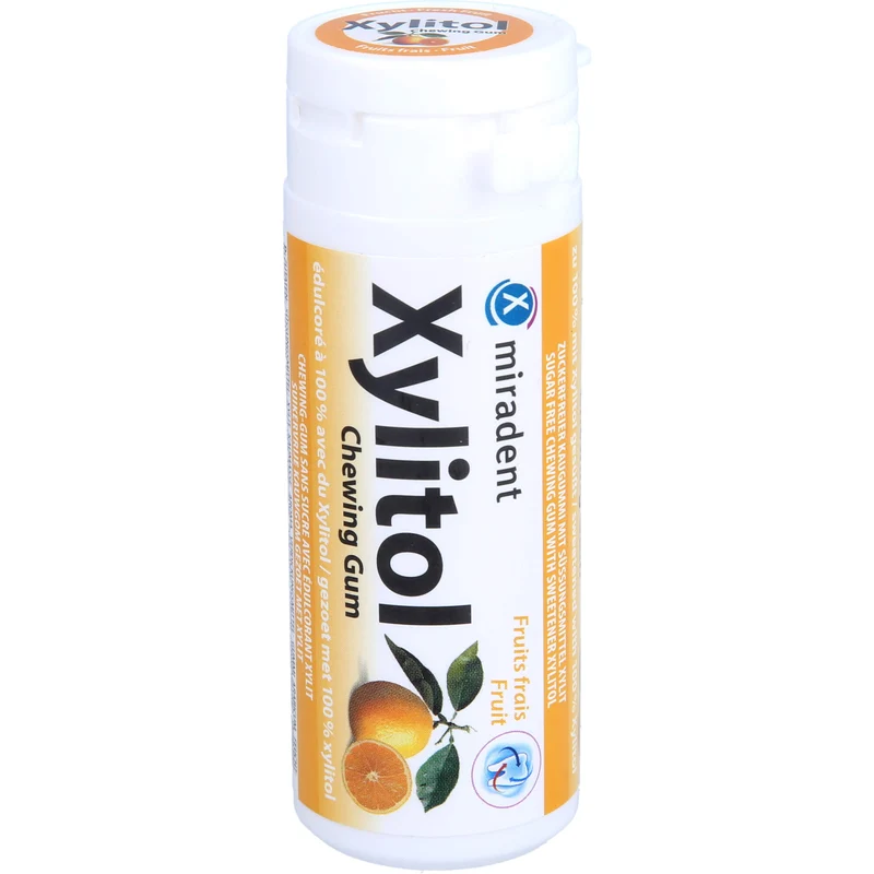MIRADENT XYLITOL GUM FRUCHT, 30 St. Kaugummi