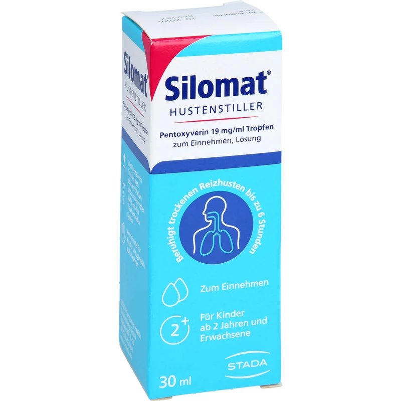 Silomat Hustenstiller Pentoxyverin 19 mg/ml Tropfen beruhigt trockenen Reizhusten, 30 ml Lösung