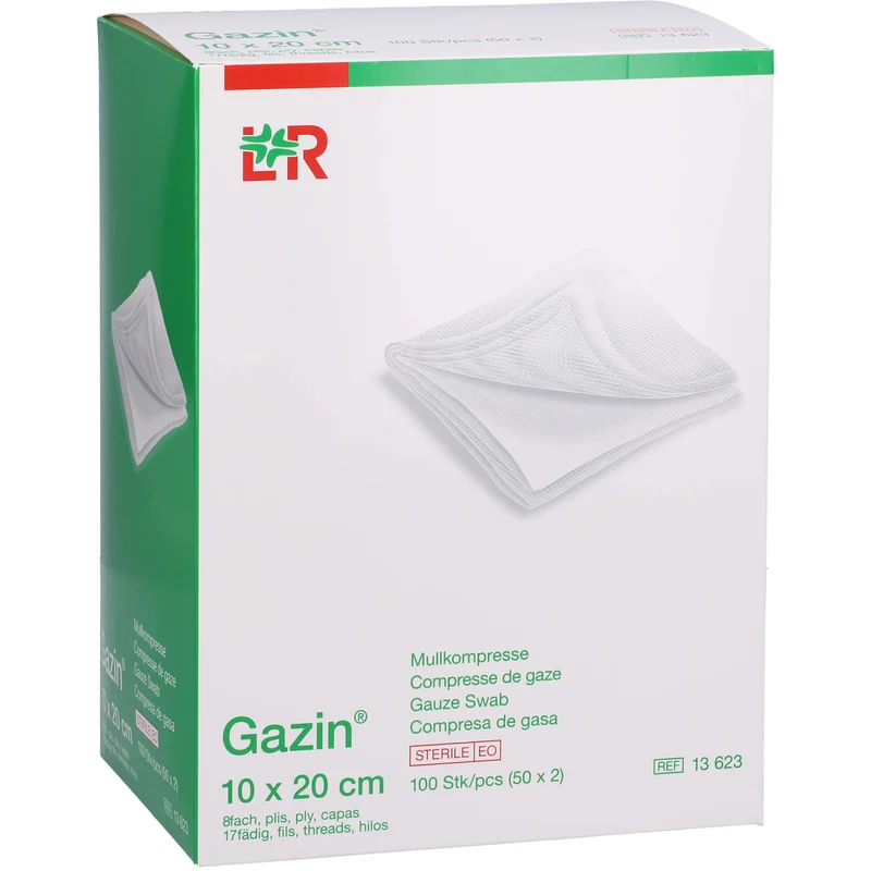 Gazin Kompressen steril 10x20cm, 50X2 St KOM