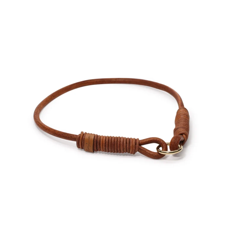 Markenhalsband / Schmuckhalsband Rundleder