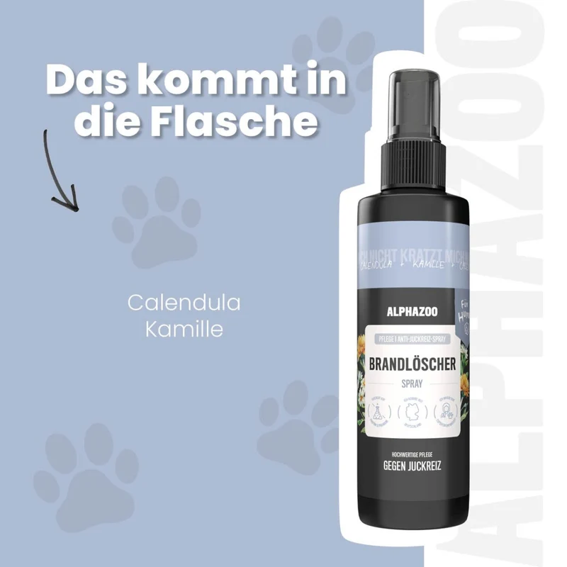 Brandlöscher Anti Juckreiz Spray für Hunde - Natürliche Hautpflege mit Kamille & Calendula