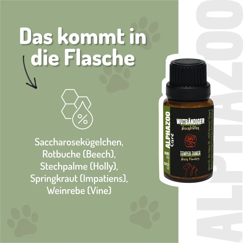 Wutbändiger Bachblüten für Hund - Natürliche Unterstützung für mehr Gelassenheit