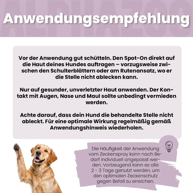 ZeckAttack Spot-On für Hunde - Natürlicher Zeckenschutz mit Lavendelöl
