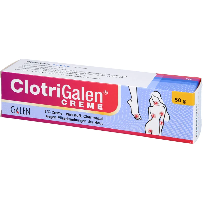 Clotrigalen Creme zur Behandlung von Pilzinfektionen der Haut, 50 g Creme