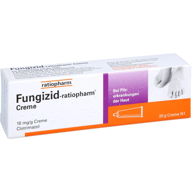 Fungizid-ratiopharm Creme bei Pilzerkrankungen der Haut, 20 g Creme