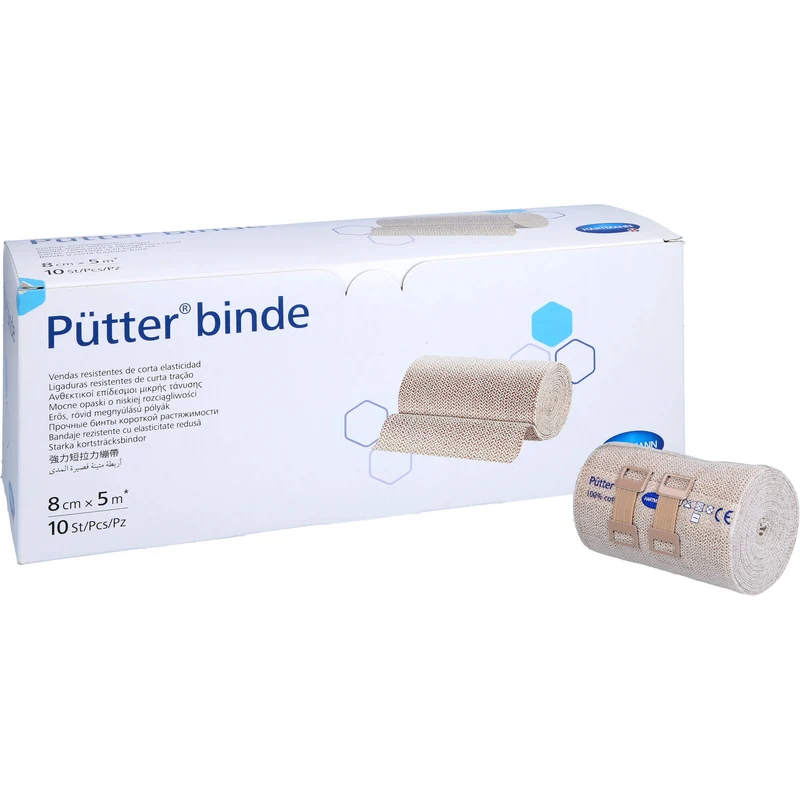 HARTMANN Pütterbinde 8 cm x 5 m, 10 St. Binde