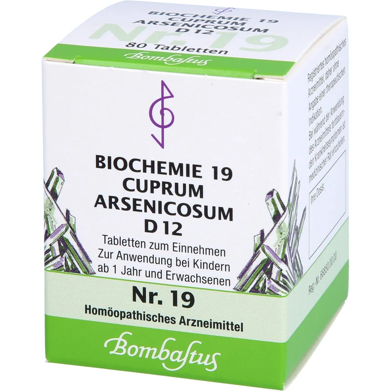 Biochemie 19 Cuprum arsenicosum Bombastus D12 Tbl., 80 St TAB
