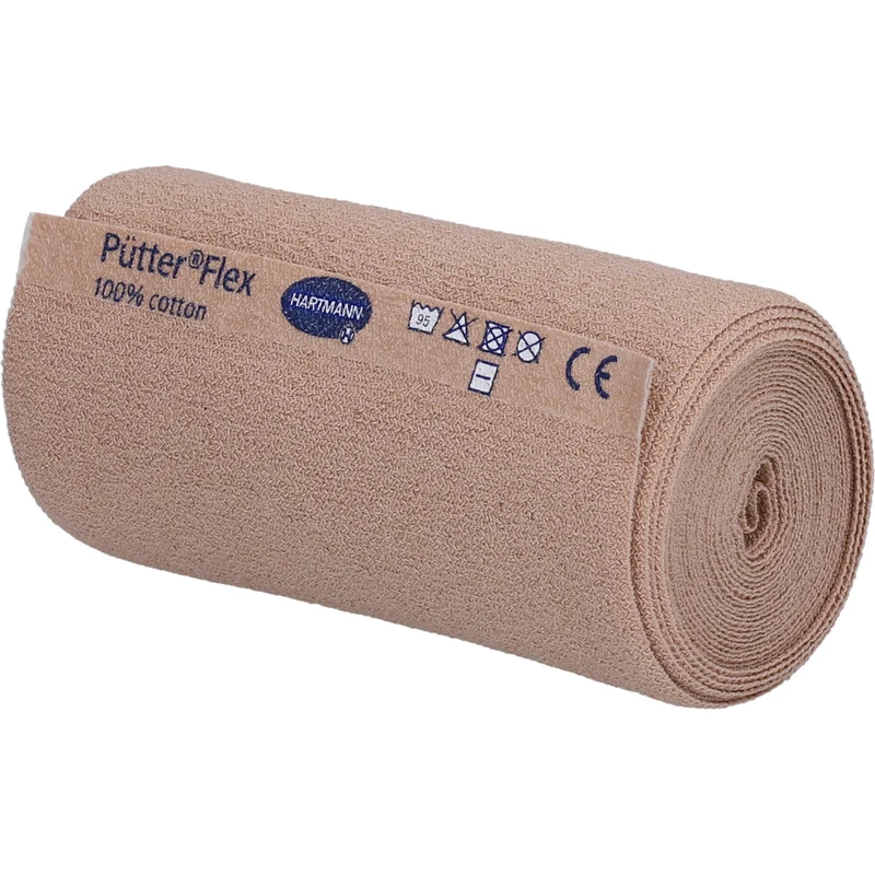 PütterFlex Binde 10 cm x 5 m besonders dünne bi-elastische Kurzzugbinde, 10 St. Binde