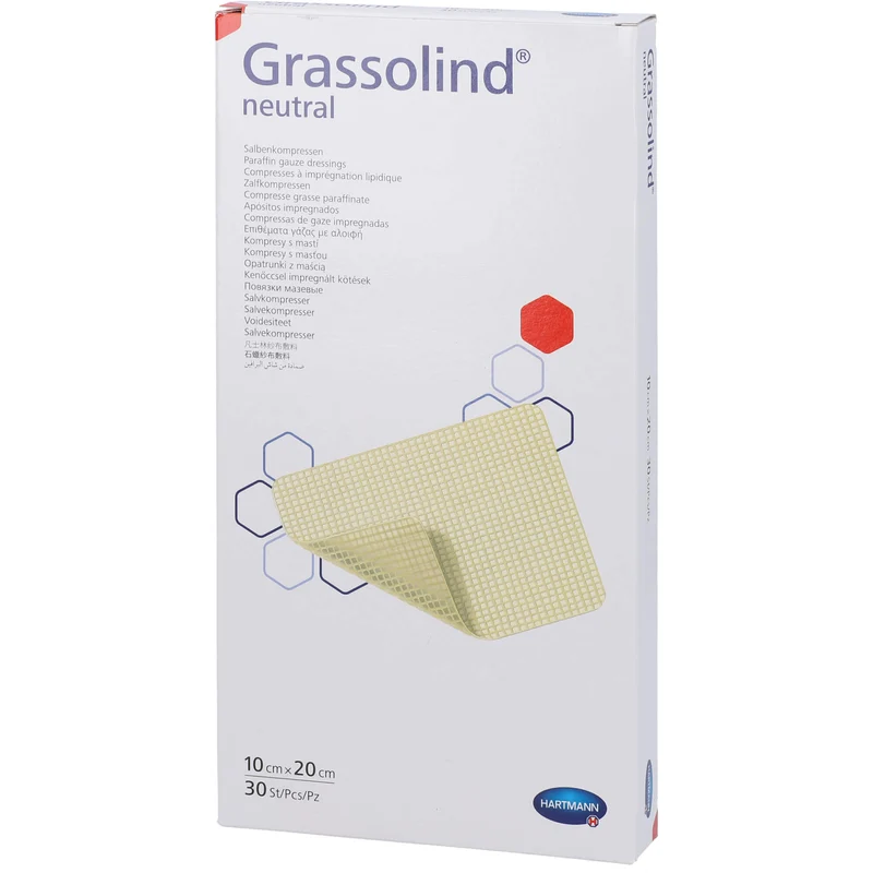 GRASSOLIND Salbenkompressen steril 10X20CM, 30 St KOM