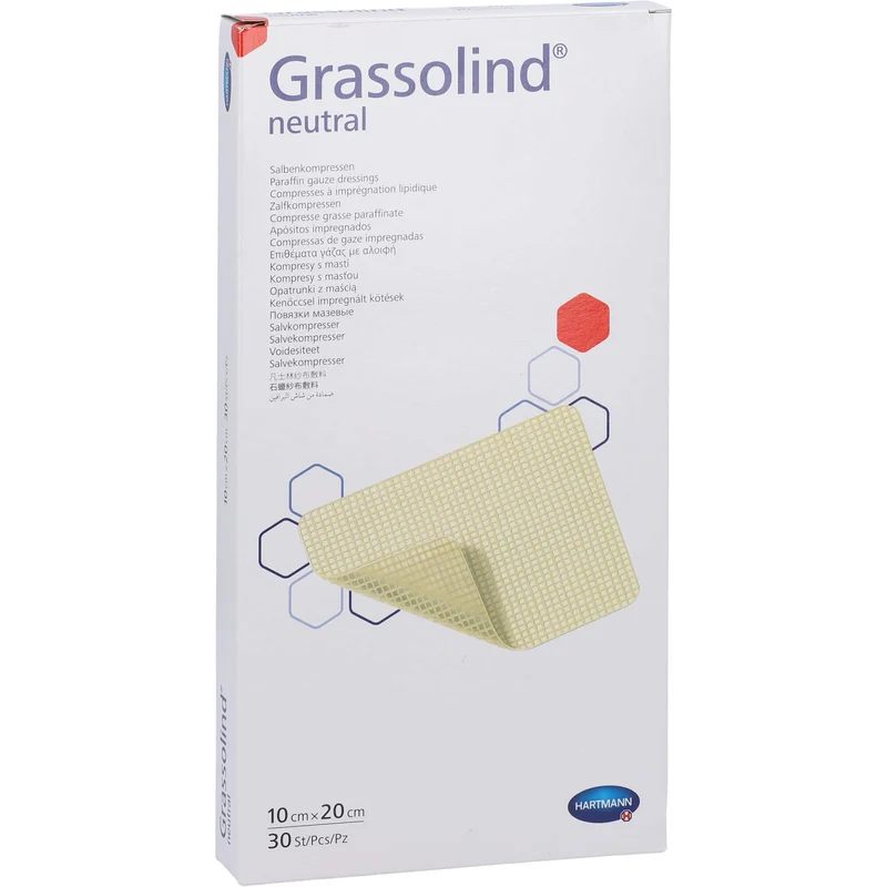 GRASSOLIND Salbenkompressen steril 10X20CM, 30 St KOM