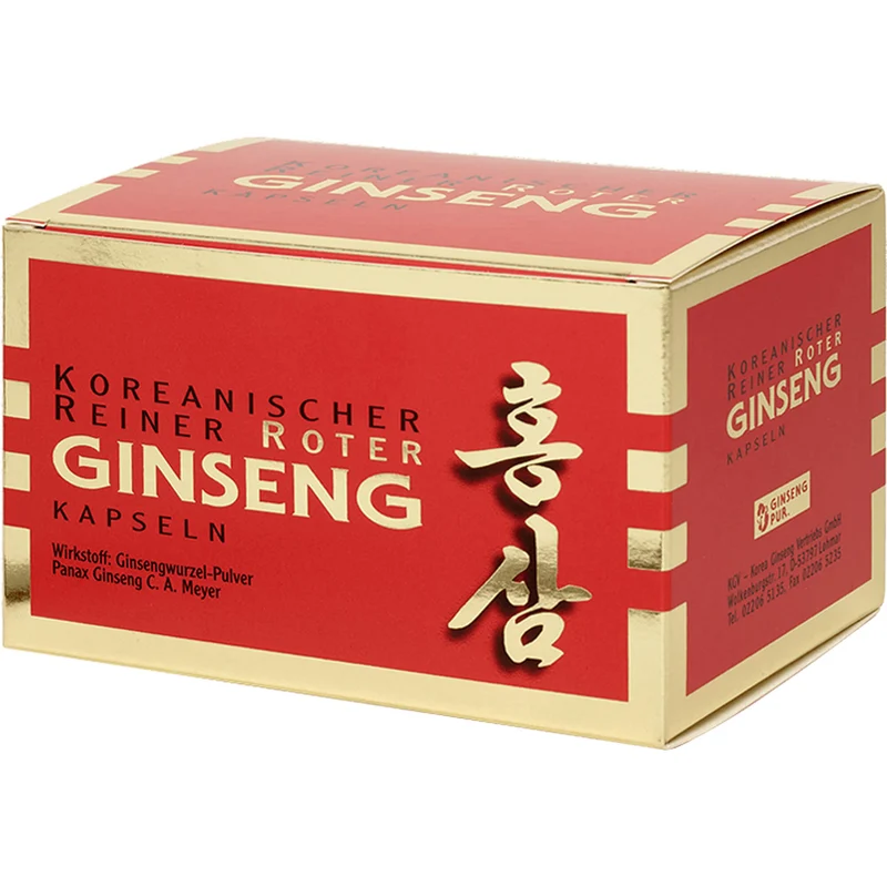 Koreanischer reiner roter Ginseng 300 mg Wurzelpulver Kapseln, 200 St. Kapseln