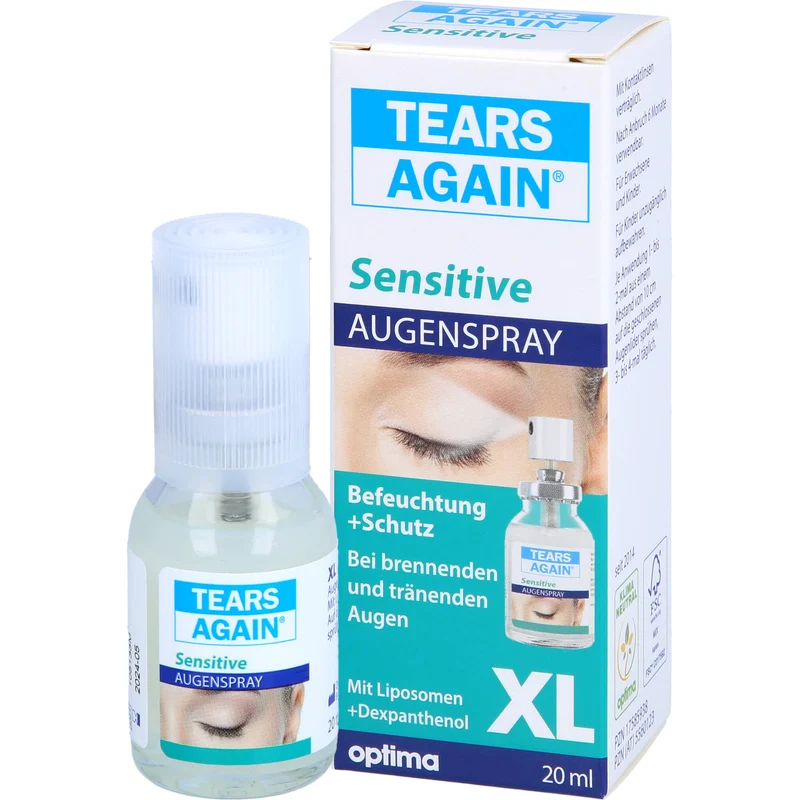 TEARS AGAIN Sensitive XL Augenspray bei brennenden und tränenden Augen, 20 ml Lösung