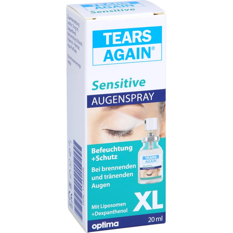TEARS AGAIN Sensitive XL Augenspray bei brennenden und tränenden Augen, 20 ml Lösung