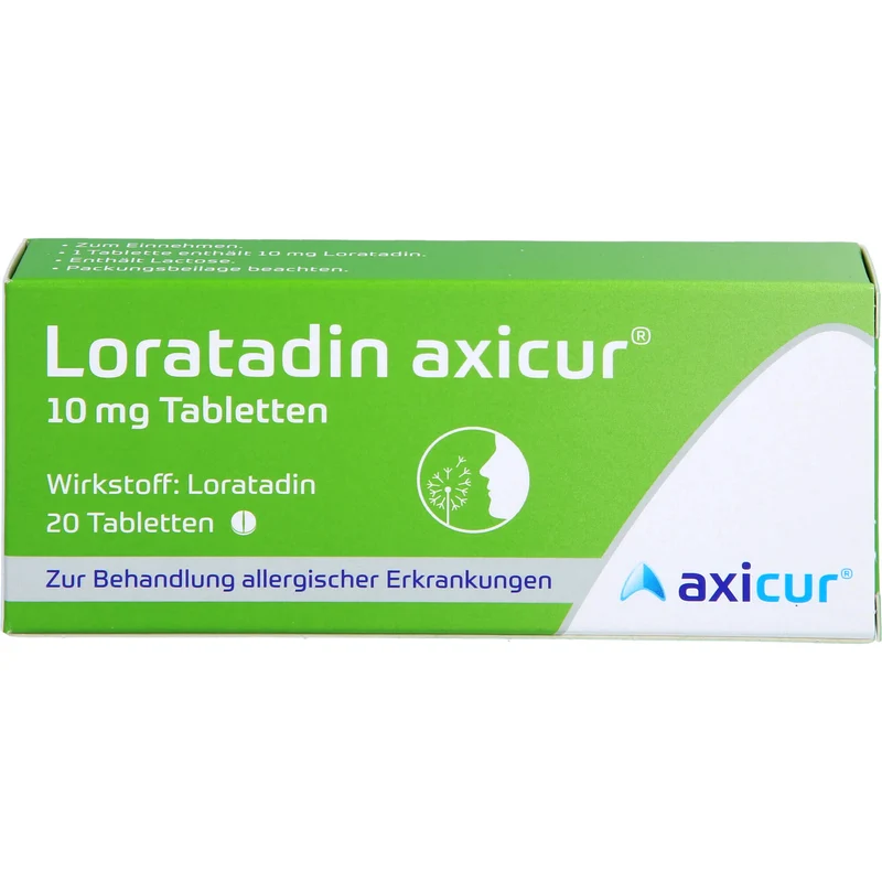 Loratadin axicur 10 mg Tabletten bei allergischen Erkrankungen, 20 St. Tabletten