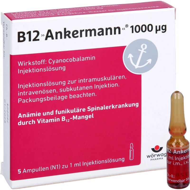 B12 Ankermann 1000 µg, Injektionslösung, 5 St. Ampullen