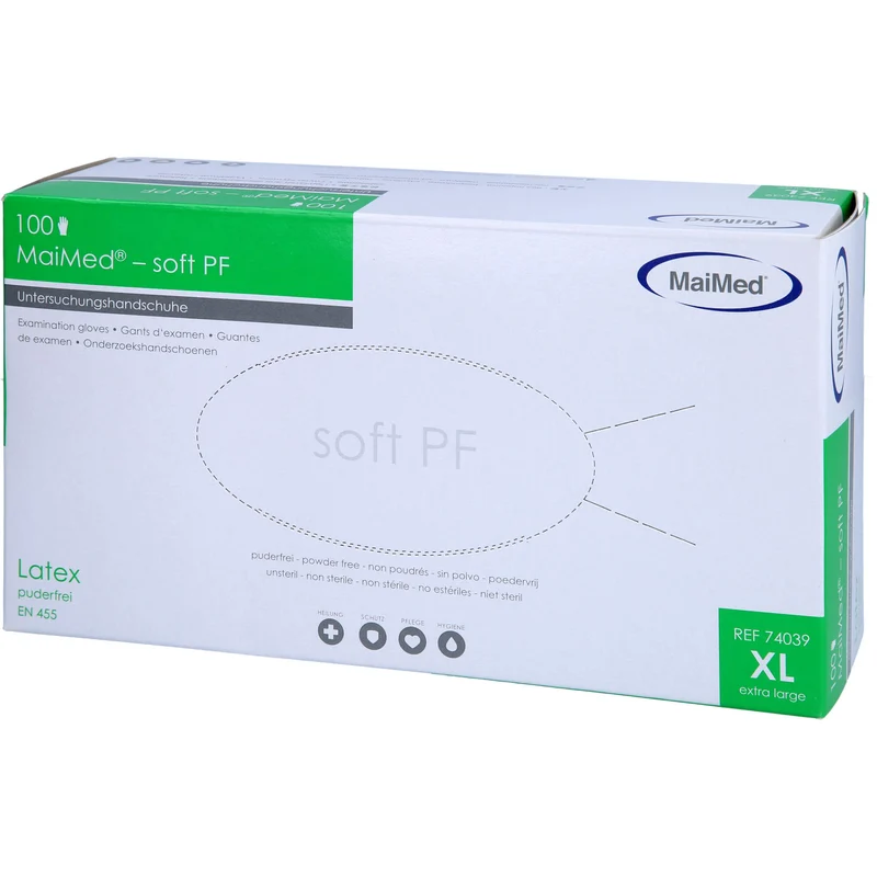 Einmal Handschuhe Latex puderfrei XL, 100 St HAS