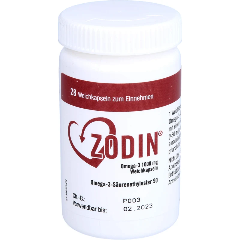 Zodin Omega-3 1000 mg Weichkapseln, 28 St WKA