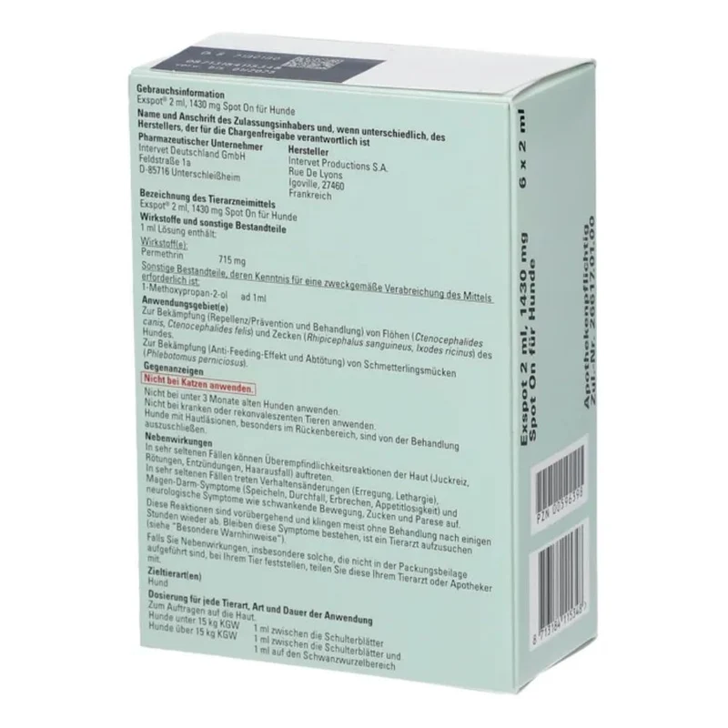 exspot Lösung bei Floh und Zeckenbefall, 12 ml Lösung