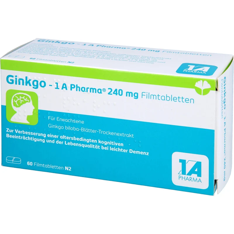 Ginkgo - 1 A Pharma 240 mg Filmtabletten, 60 St FTA