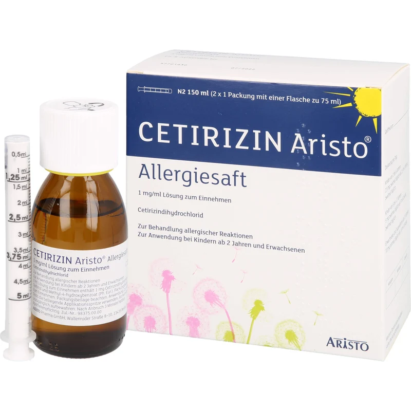 Cetirizin Aristo® Allergiesaft 1 mg/ml Lösung zum Einnehmen, 150 ml LSE