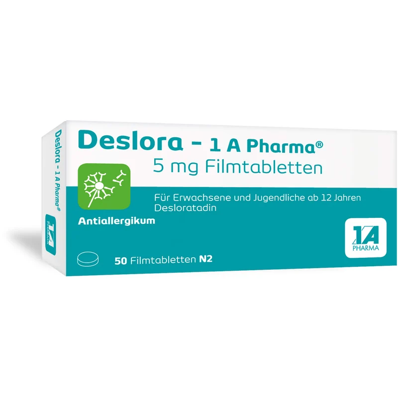 1 A Pharma Deslora 5 mg Filmtabletten bei Allergien, 50 St. Tabletten