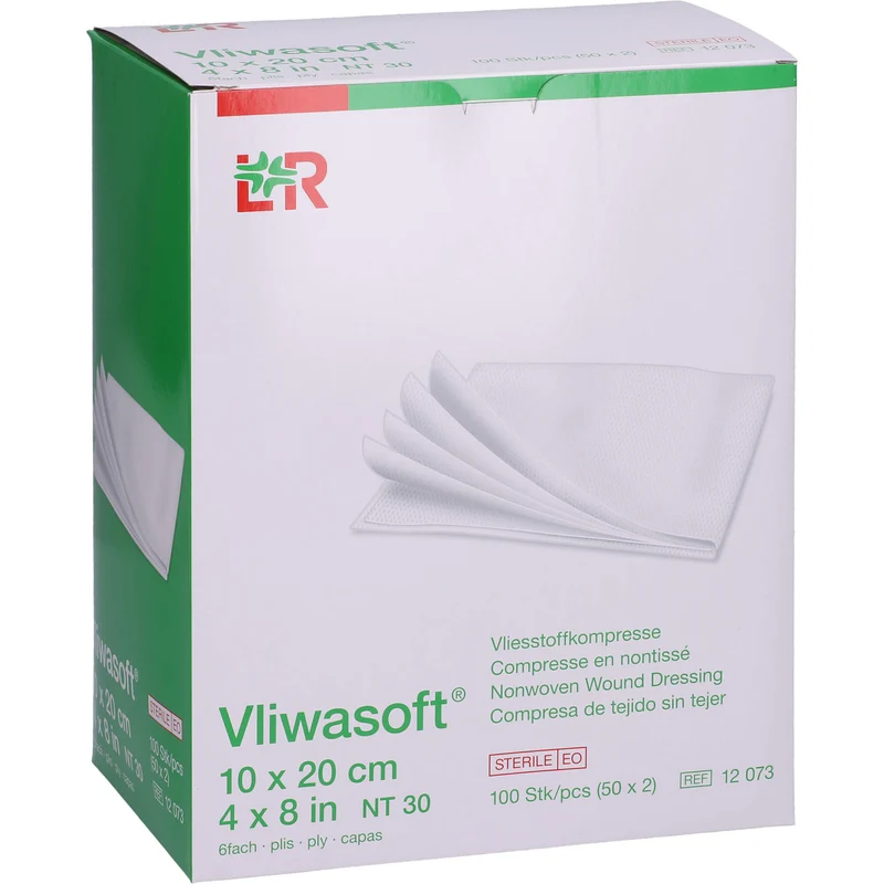 Vliwasoft Vlieskompressen 10x20cm, 50X2 St KOM