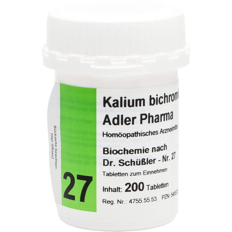 Adler Pharma Kalium bichromicum D12 Biochemie nach Dr. Schüßler Nr.27 Tabletten, 200 St. Tabletten