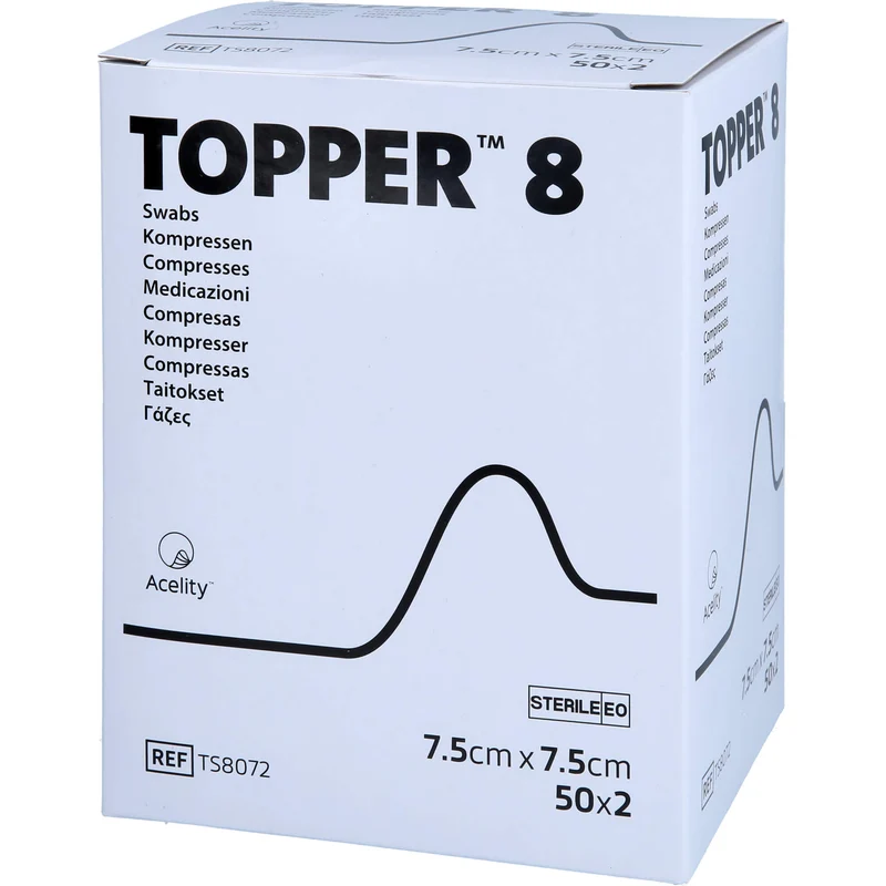 TOPPER 8 steril 7,5 X 7,5 cm TS8072, 50X2 St KOM