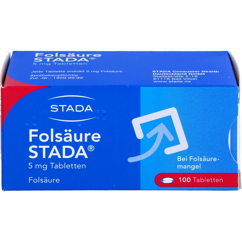 STADA Folsäure 5 mg Tabletten bei Folsäuremangel, 100 St. Tabletten