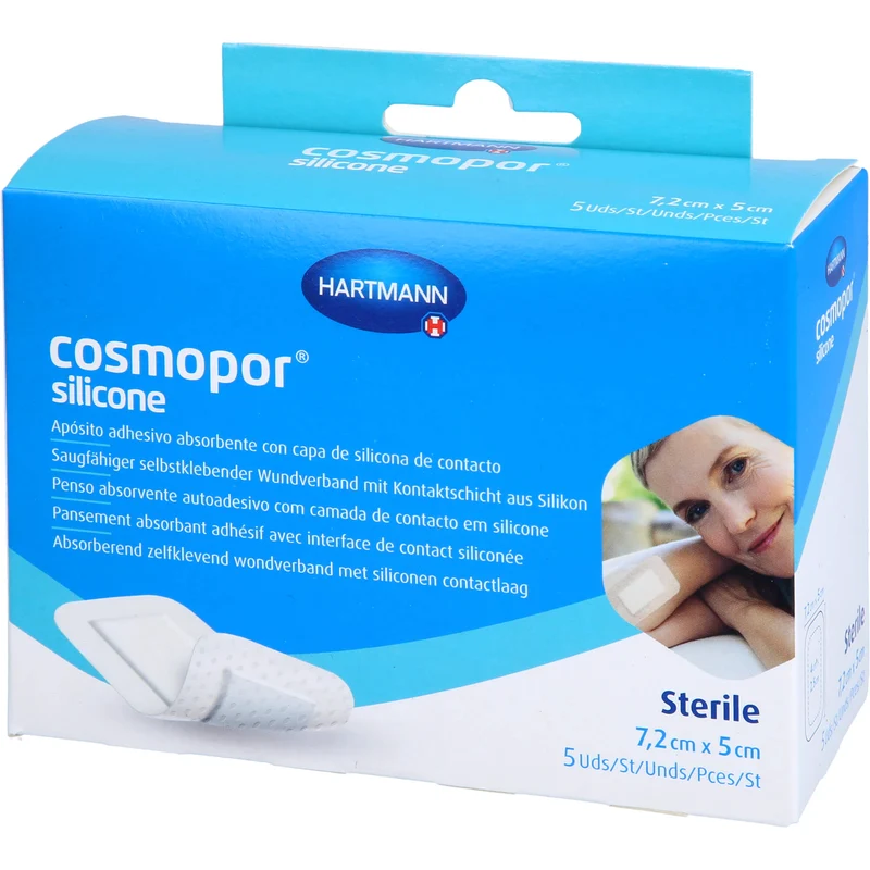 Cosmopor silicone Wundschnellverband 7,2 x 5 cm, 5 St. Verband