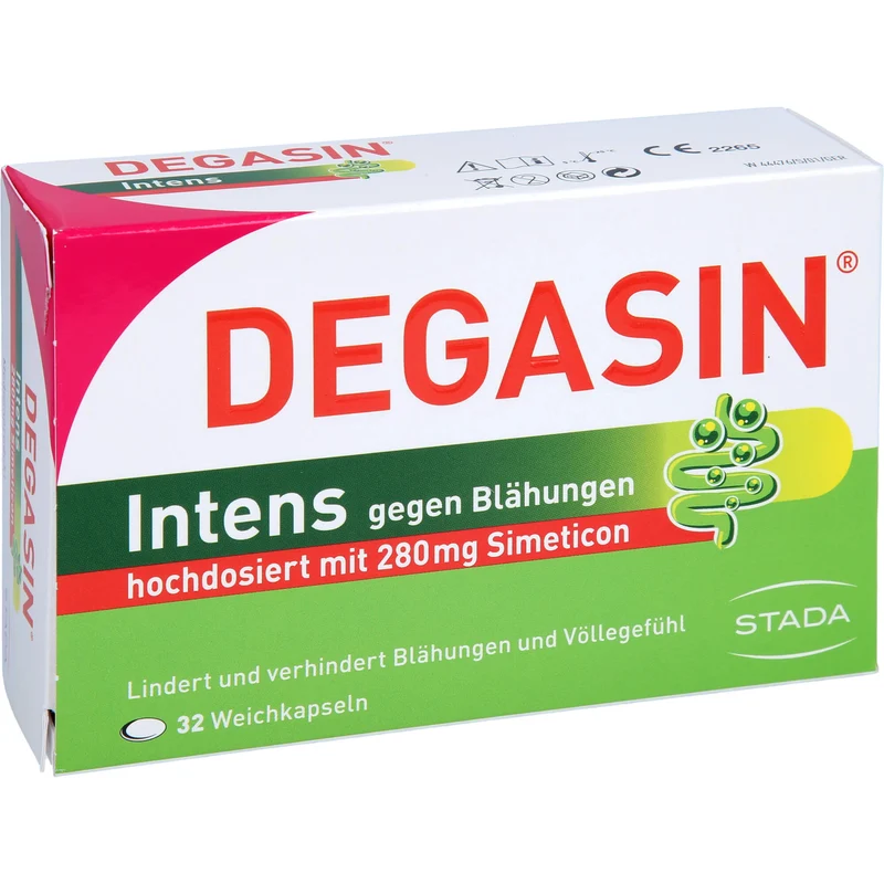 DEGASIN Intens 280 mg Kapseln gegen Blähungen und Völlegefühl, 32 St. Kapseln