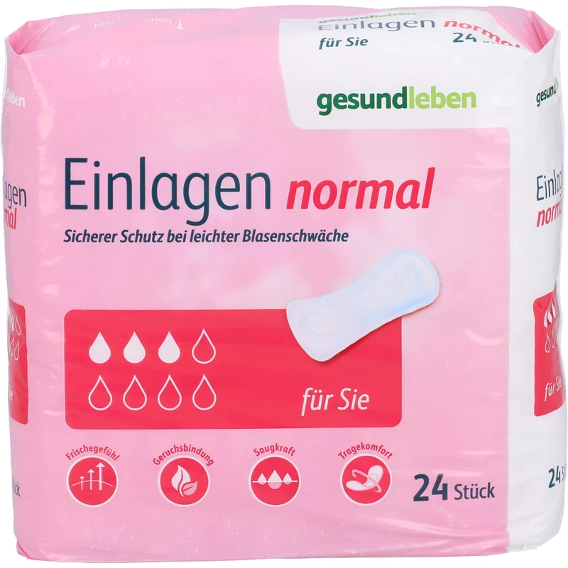 Gesund leben Einlagen normal bei leichter Blasenschwäche, 24 St. Einlagen
