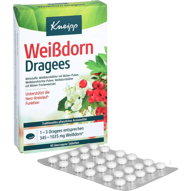 Kneipp Weißdorn Dragees, 90 St. Tabletten