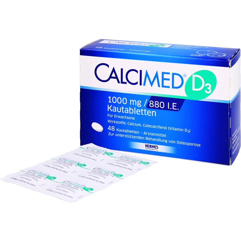 CALCIMED D3 1000 mg / 880 I.E. Kautabletten, 48 St. Tabletten