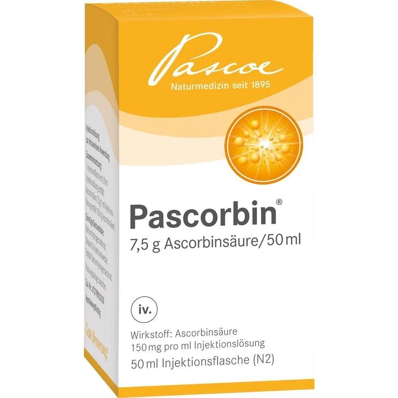 Pascorbin 7,5 g / 50 ml Injektionslösung, 20 St. Beutel