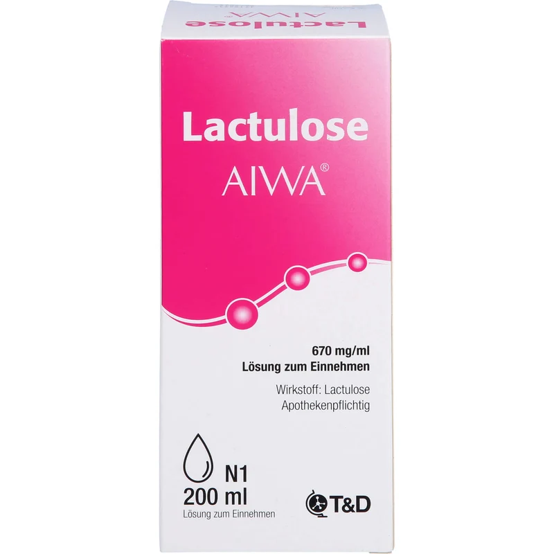 Lactulose AIWA 670 mg / ml Lösung bei Verstopfung, 200 ml Lösung