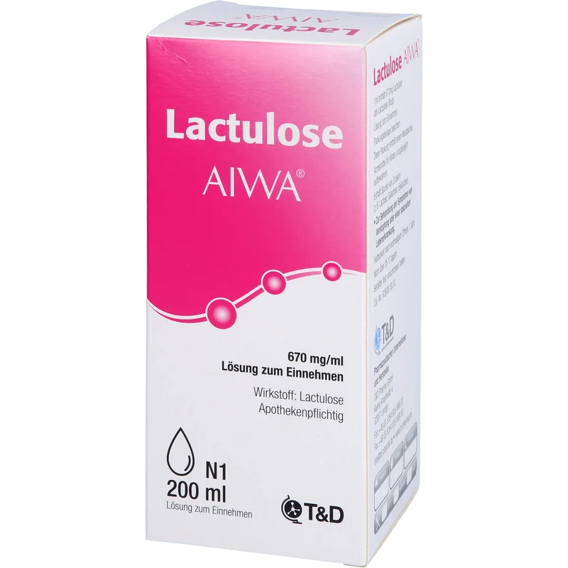 Lactulose AIWA 670 mg / ml Lösung bei Verstopfung, 200 ml Lösung