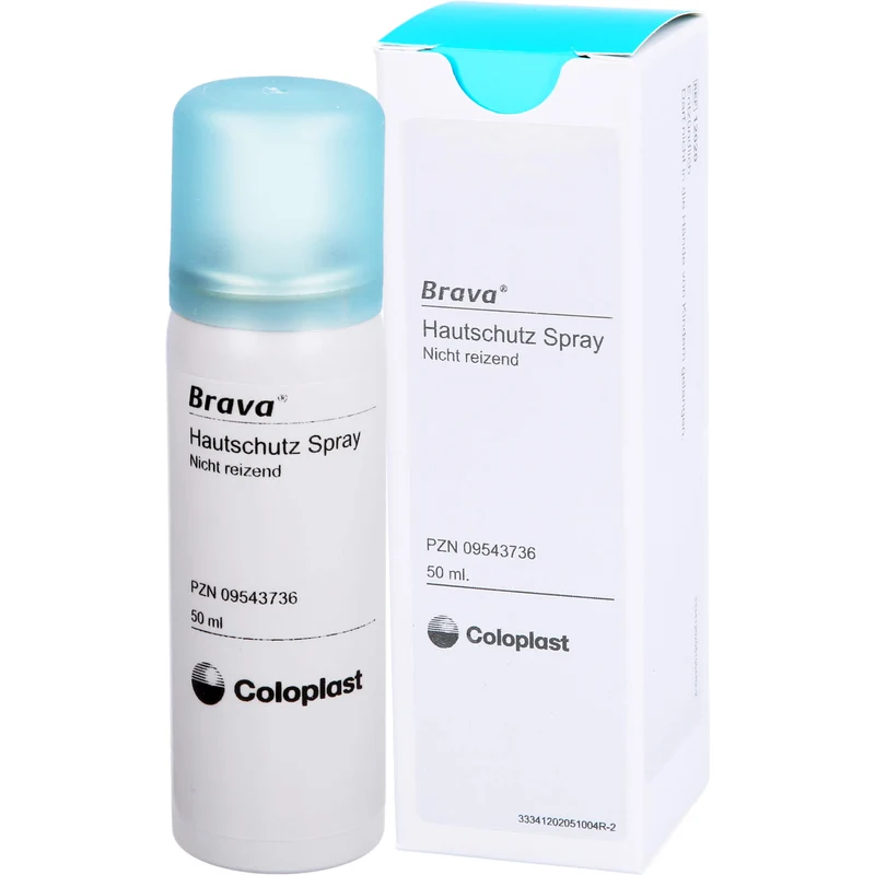 Brava Hautschutz-Spray zum Schutz der Haut vor Ausscheidungen und Haftmaterial, 50 ml Lösung