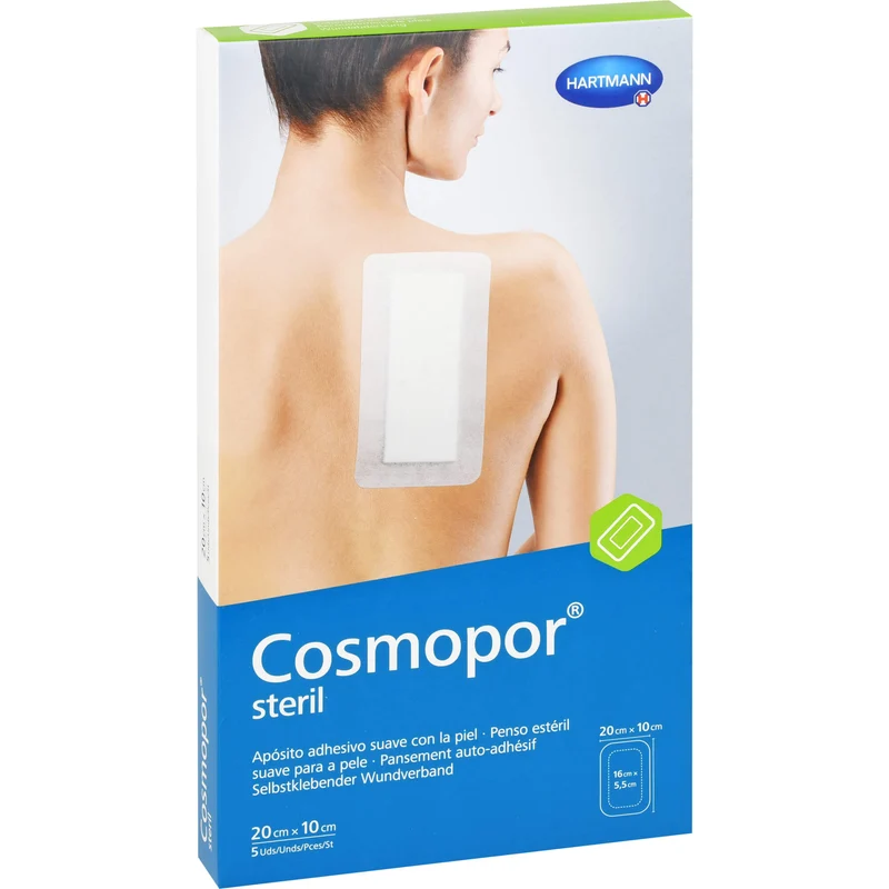 HARTMANN Cosmopor steril 20 x 10 cm selbstklebender Wundverband, 5 St. Pflaster