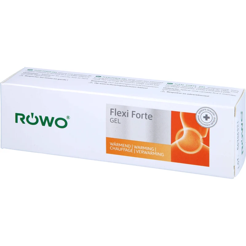 RÖWO Flexi Forte Gel tiefenwirksamer Wäremeffekt zur Verringerung von Muskel und Gelenkschmerzen, 50 ml Gel