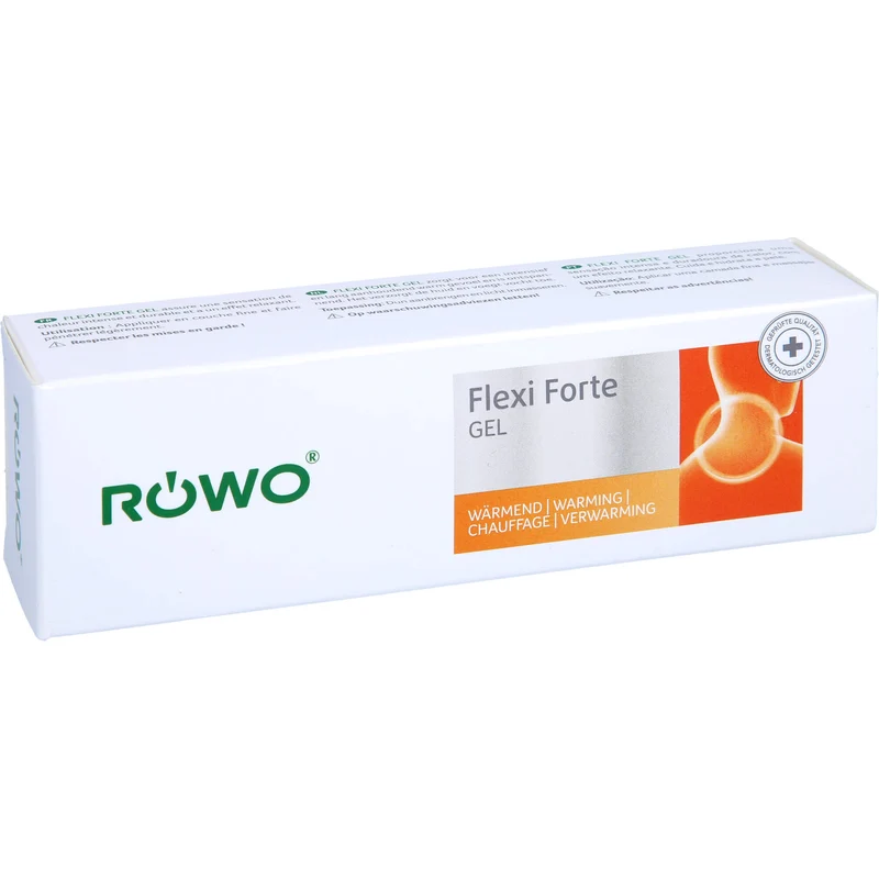 RÖWO Flexi Forte Gel tiefenwirksamer Wäremeffekt zur Verringerung von Muskel und Gelenkschmerzen, 50 ml Gel